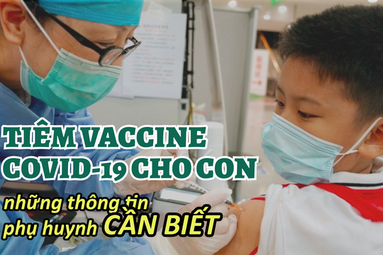 Sắp tiêm vaccine COVID-19 cho trẻ từ 5 - dưới 12 tuổi, cha mẹ cần chuẩn bị gì? Trẻ mắc bệnh nào không được tiêm?