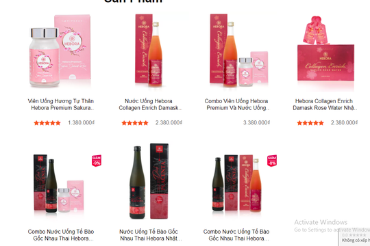 Sản phẩm thương hiệu Hebora quảng cáo sai phép như thế nào?