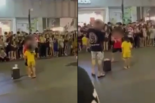 'Ghép đôi' trẻ phản cảm trên phố, công an truy tìm người tổ chức