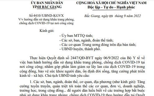 Bắc Giang: Tuyên truyền, quán triệt sử dụng khẩu trang phòng, chống dịch COVID-19
