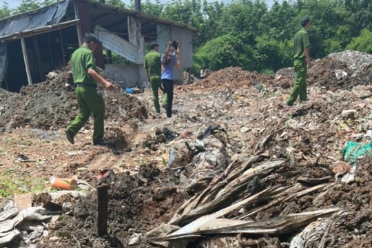 Bình Dương: Phát hiện cơ sở sản xuất muối chôn hơn 2.000 tấn chất thải trái phép