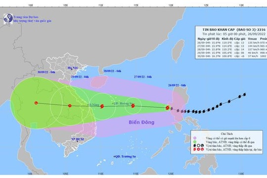 Siêu bão Noru đi vào Biển Đông, mưa dông trên cả nước