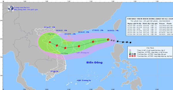 3 kịch bản bão số 6 đổ bộ đất liền