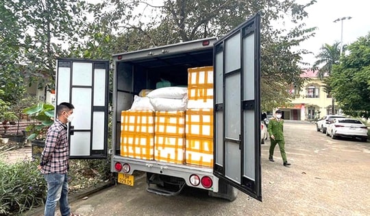 Bắt giữ hơn một tấn thực phẩm đông lạnh không giấy tờ kiểm dịch ở Vĩnh Phúc