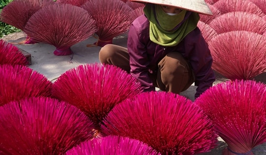 Những đóa tăm hương ở Quảng Phú Cầu 'bung nở' đón Tết