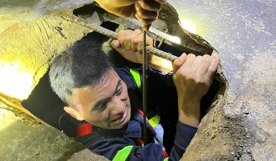 Giải cứu thành công hai cha con bị kẹt dưới giếng sâu hơn 20m