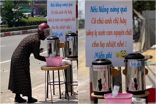 Cư dân mạng 'thả tim' hình ảnh nước cam miễn phí ngày nắng nóng