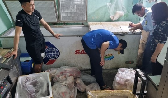 Tạm giữ gần 600 kg gà đông lạnh, bò viên, râu bạch tuộc... không rõ nguồn gốc xuất xứ