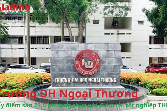 Trường ĐH Ngoại thương lấy điểm sàn 23,5 theo phương thức xét điểm thi tốt nghiệp THPT