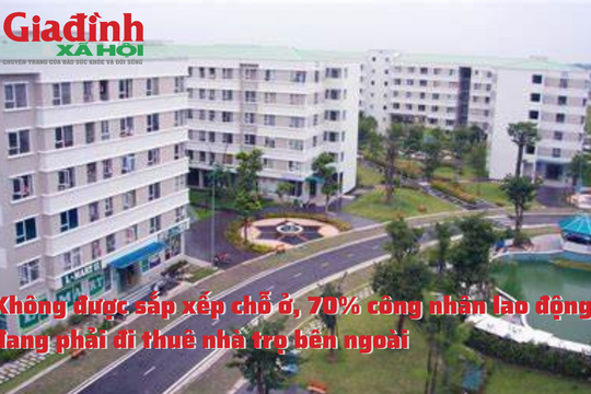 Không được sắp xếp chỗ ở, 70% công nhân lao động đang phải đi thuê nhà trọ bên ngoài