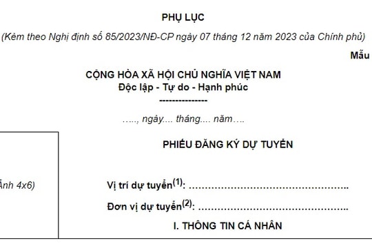 Hướng dẫn viết mẫu phiếu đăng ký dự tuyển viên chức mới nhất theo Nghị định 85