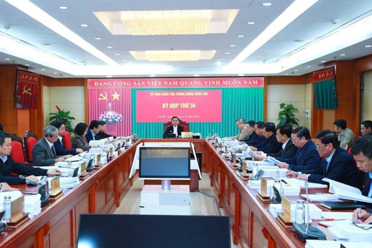 Thông cáo báo chí Kỳ họp thứ 34 của Ủy ban Kiểm tra Trung ương