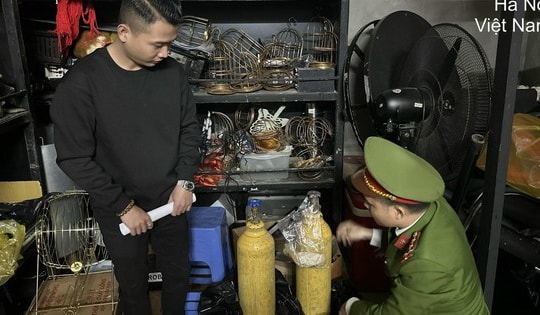 Quán bar ở Hà Nội liên tục bị phát hiện có bình khí cười