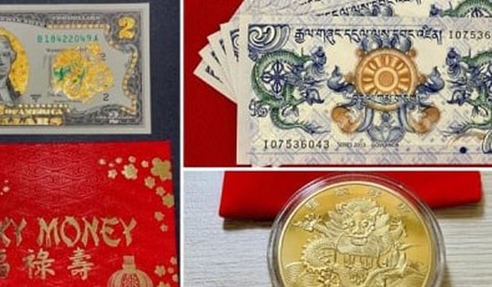 Tiền in hình rồng được săn đón dịp Tết Giáp Thìn 2024