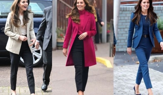 Vương phi Kate Middleton gợi ý 10 cách mặc quần ống đứng chuẩn thanh lịch cho phụ nữ trên 40 tuổi
