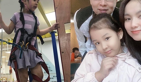 Ảnh hiếm hoi của con gái Hoa hậu Thùy Lâm, lộ nhan sắc mỹ nhân tương lai