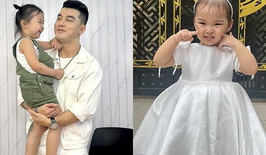 Vẻ ngoài đáng yêu của con gái Ưng Hoàng Phúc - siêu mẫu Kim Cương