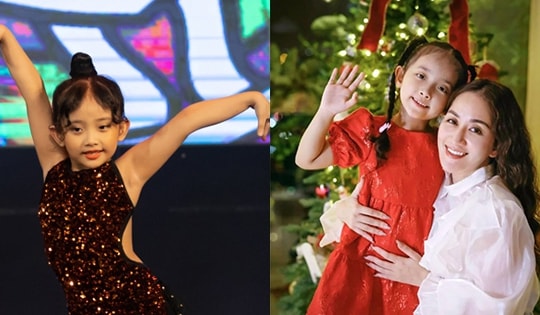 Con Khánh Thi có vẻ ngoài cá tính, càng lớn càng bộc lộ tài năng như bố mẹ