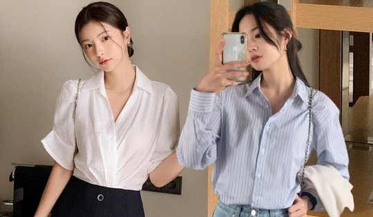 4 kiểu áo sơ mi giúp bạn trông thon thả, mảnh mai hơn
