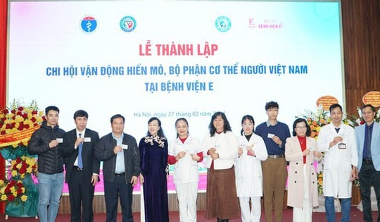 Thành lập Chi hội vận động hiến mô, bộ phận cơ thể người Việt Nam tại Bệnh viện E