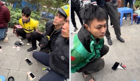 Bắt 5 xe ôm ngang nhiên chơi 'xóc đĩa' tại công viên