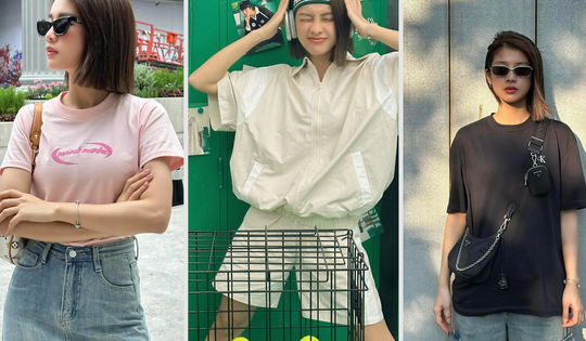 Soi tủ đồ toàn áo phông của 'bạn gái mới' Doãn Quốc Đam