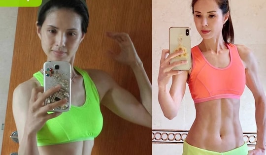 Lý Nhược Đồng khoe vóc dáng ngày càng ít mỡ