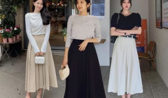 Chân váy chữ A đang "hot" hơn cả chân váy suông vì diện lên cao ráo, chân thon dài