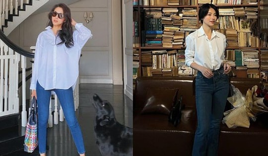 Mặc áo sơ mi trắng đơn giản mà sang như sao Việt