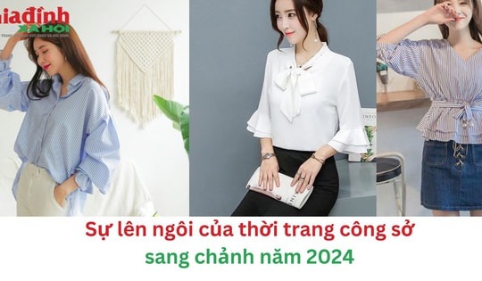Thời trang công sở sang chảnh năm 2024, áo sơ mi cách điệu nhiều cô nàng mê đắm