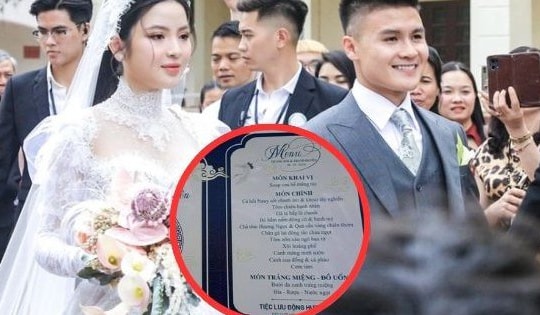 Vì sao thực đơn đám cưới Quang Hải gây tranh cãi?