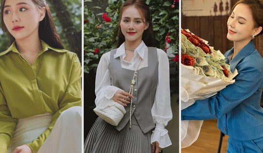 "Soi' tủ đồ công sở của Minh Thu - người yêu thầm Huỳnh Anh trong 'Lỡ hẹn với ngày xanh'