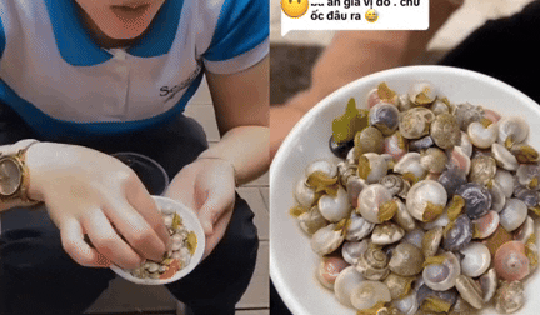 Mùa ốc lể đến, cô gái chỉ dân tình cách ăn ốc không cần dụng cụ nào cực 'ảo'