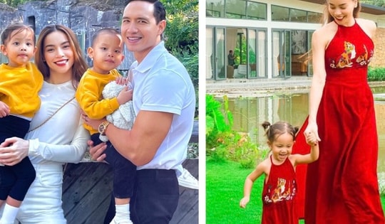 Những lần nhà Hồ Ngọc Hà, Kim Lý cùng các con mặc đồng điệu cùng nhau