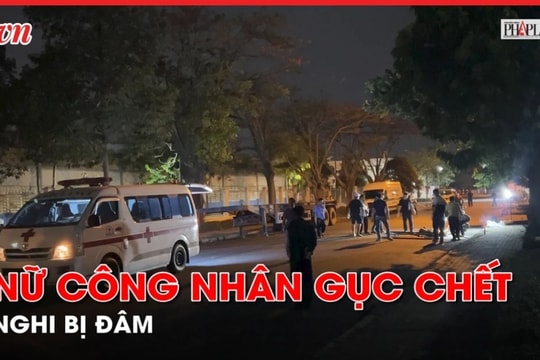 Video: Nữ công nhân gục chết bên chiếc xe máy, nghi bị đâm