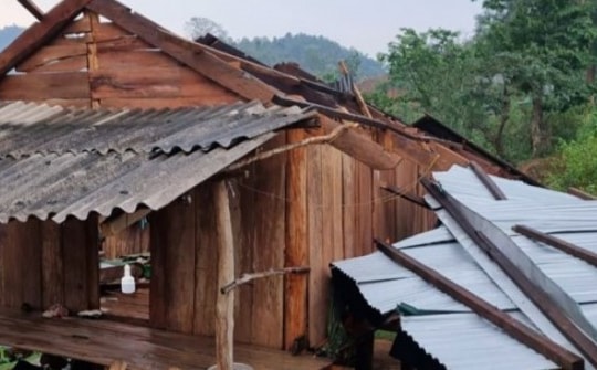 Nghệ An lại xuất hiện lốc xoáy, mưa đá