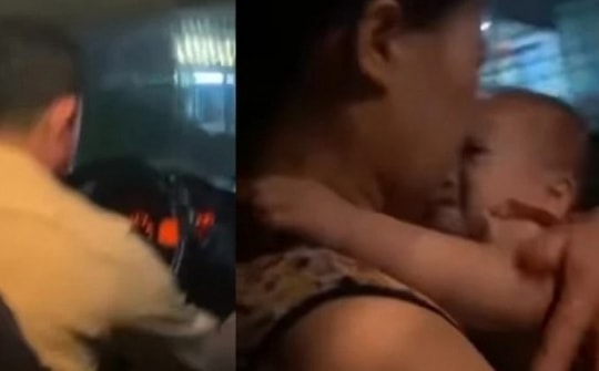 Bà bế cháu sốt cao ra đường tìm xe, được CSGT đưa đi cấp cứu