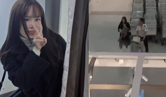 Thiều Bảo Trâm bị 'team qua đường' bắt gặp sau chuyến đi Pháp thăm bạn trai, thái độ ra sao khi phát hiện ống kính?