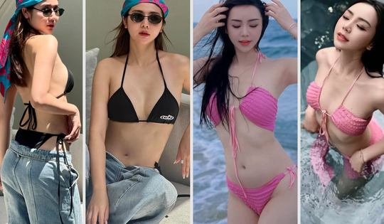 Bikini của sao Việt: Quỳnh Kool, Huyền Lizzie khoe body cực 'cháy' xứng danh mỹ nhân VTV