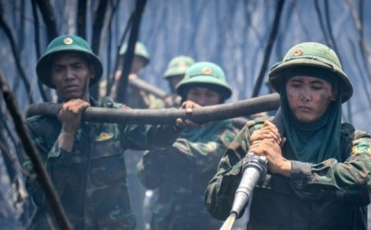 Gần 100 giờ chiến đấu với 'giặc lửa', khống chế vụ cháy rừng ở Kiên Giang