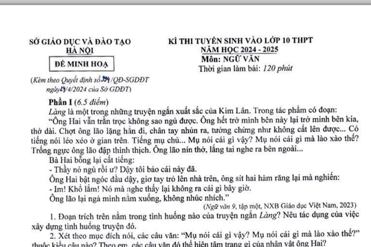 Tuyển sinh lớp 10 Hà Nội: Gợi ý ôn luyện, giải đề minh họa môn Tiếng Anh năm học 2024-2025