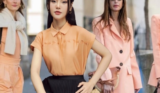 Phối đồ công sở với tông cam đào 'hot trend'