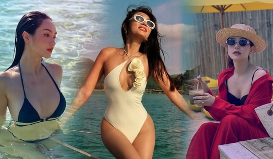 Mỹ nhân Việt đua nhau đi biển tránh nóng, "đốt mắt" với bikini gợi cảm