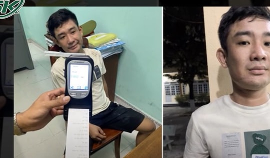Bức xúc nam thanh niên hung hăng nắm cổ áo, lăng mạ CSGT khi bị yêu cầu kiểm tra nồng độ cồn