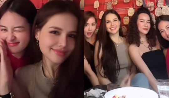 Phu nhân hào môn Phanh Lee tụ họp bên hội bạn mỹ nhân, sắc vóc mẹ 2 con chiếm spotlight
