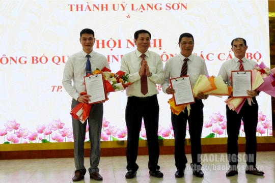 Bổ nhiệm Bí thư Đảng ủy, Chủ tịch phường giữ chức Chánh Văn phòng Thành ủy; chỉ định Bí thư Đảng ủy xã, phường