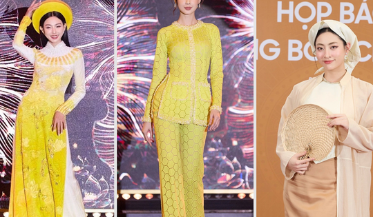 'So kè' 3 nàng hậu diện trang phục 3 miền đứng chung khung hình