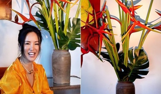 Phong cách cắm hoa độc đáo của Diva Hồng Nhung trong penthouse sang trọng