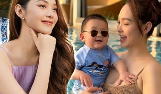 Minh Hằng sau 2 năm lấy chồng đại gia: Nhan sắc thăng hạng, sinh con trai bụ bẫm