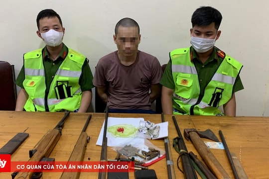 Bắt đối tượng buôn ma túy và tàng trữ vũ khí quân dụng